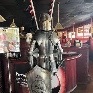 He greets you amid the Egyptian hieroglyphics!