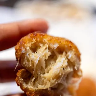Sauerkraut Balls cross-section