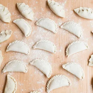 pierogi on a cutting board