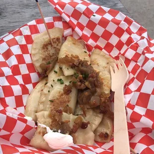 I mean... a dozen pierogis, cheese and potato!