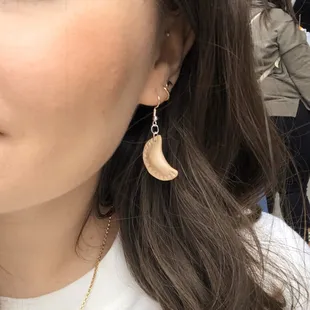 The Pierogi earrings she gave me!