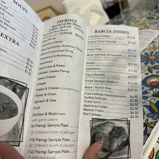 Affordable menu