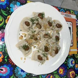 Duck Pierogi with Plum Sauce