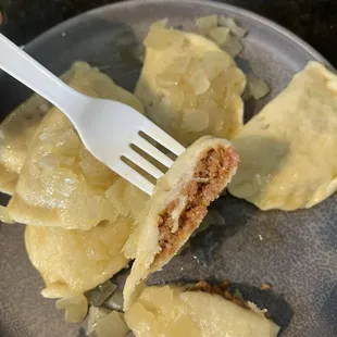 Hot Sausage Pierogies