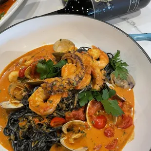 Black Ink Spaghetti &amp; Octopus