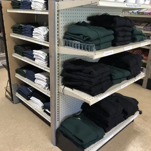 Plenty of T-shirts and Sweatshirts.  You must see our GPS shirt!