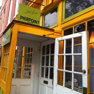 the front of the restaurant
