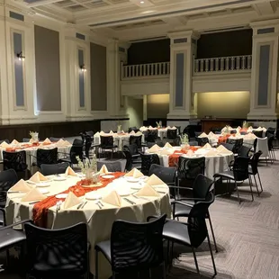 This was earlier in the day for set up. We were able to dim the lights.