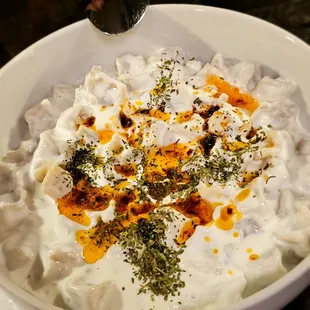 Manti/Mantı. Good portion with OK flavors