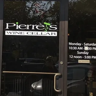 the front door of the restaurant