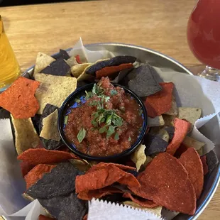 Salad and Chips &amp; Salsa