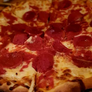a pepperoni pizza