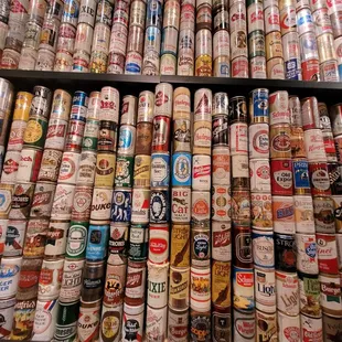 Vintage Beer can collection.