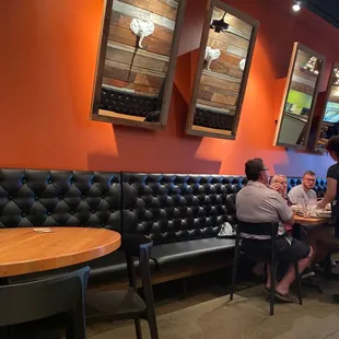 a waitress serving customers