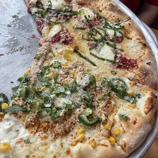 1/2 street corn and margherita pie