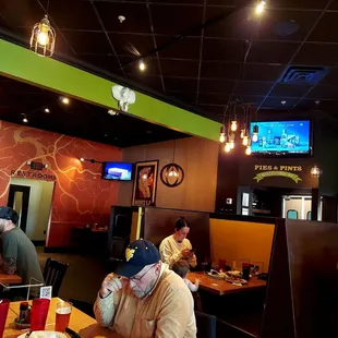 people eating in a restaurant