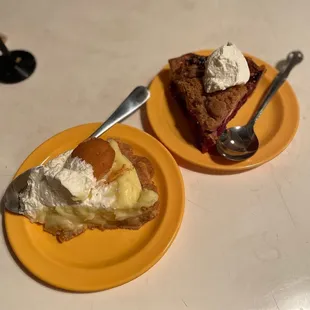 Banana Cream Pie, Sour Cherry Pie