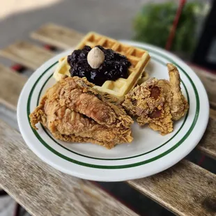 Chicken and waffles