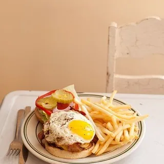 Insane Burger with Fries