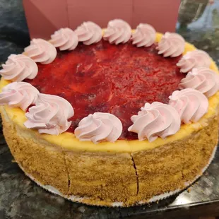 Very Old strawberry cheesecake. Pies Unlimited.