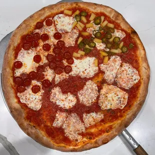 Custom pizza for a guest!