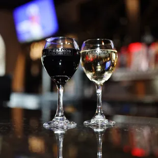 two glasses of wine