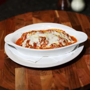 a dish of lasagna