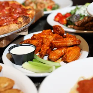 a variety of appetizers