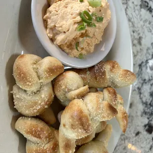 Wow!! Nana&apos;s Knots!! With really creamy beer cheese.  Delicious!