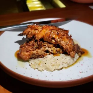 a plate of food on a table