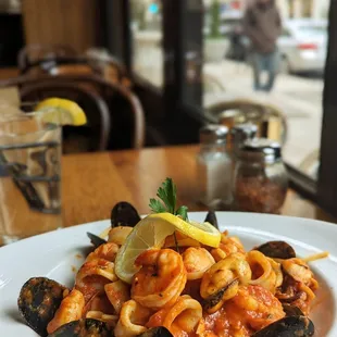 Fra Diavolo &quot;spicy&quot; seafood pasta $35