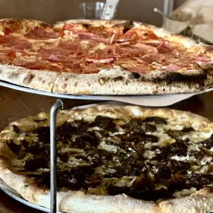 Short Rib Pizza and Piccante Pizza - both delicious!