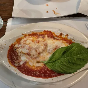 Baked rigatoni slathered in homemade sauce and melted cheese.