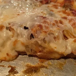 Large "Pizza Special" subbed bell peppers for black olives. So hungry, we didn't take a photo before grabbing our slices.