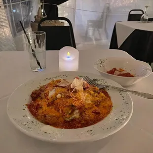  plate of food on a table