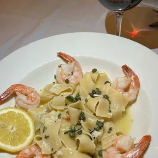 Shrimp Scampi Pappardelle