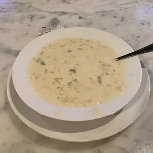 Friday's clam chowder