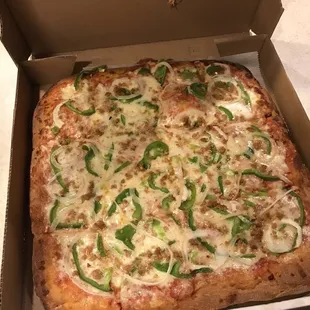 Sicilian pizza. Delicious!!