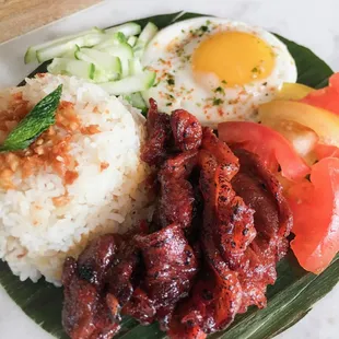 House-made tocino and tocilog plate