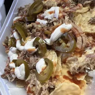 Pulled pork nacho