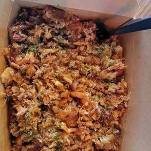 I had the smoked Mac n cheese this time. I got it with pork and chicken. Great stuff