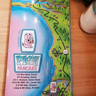 ows a map of the park