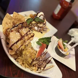 Banana Tower - Crème Brûlée- Blanca Nueves (Fried Ice Cream)