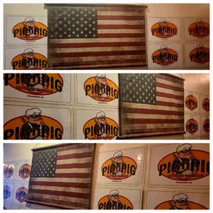 the american flag and other signs