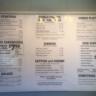 New menu as of June 10, 2019