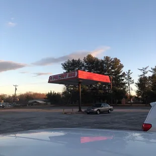 a car parked in a parking lot