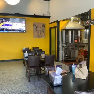 the inside of a restaurant