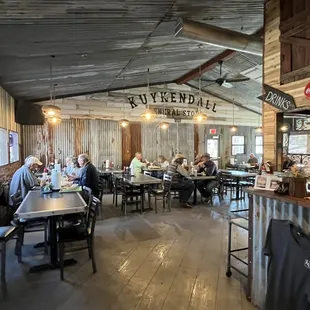 the inside of a restaurant