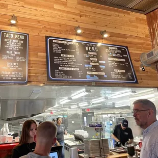 menus on the wall