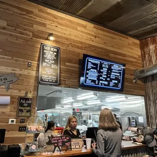 a woman at the counter